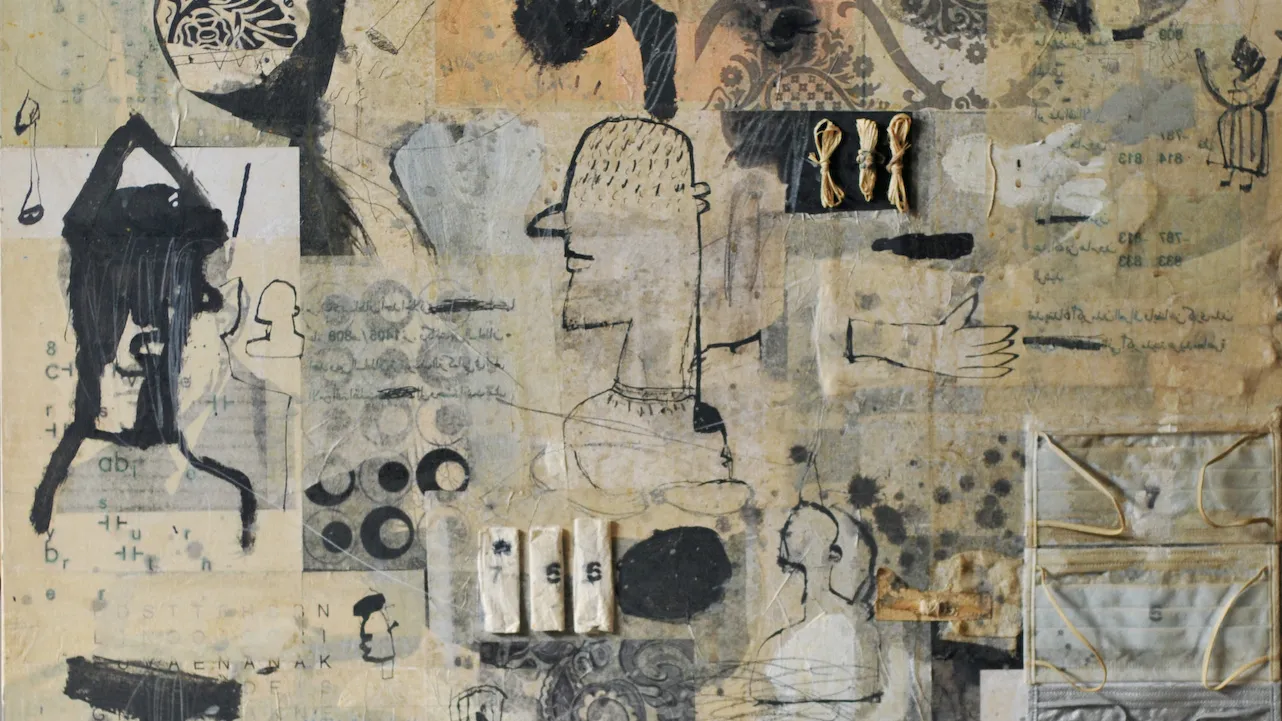 Mahmud al Obadi. Untitled, 2008. Mixed Media on Canvas. Private Collection.