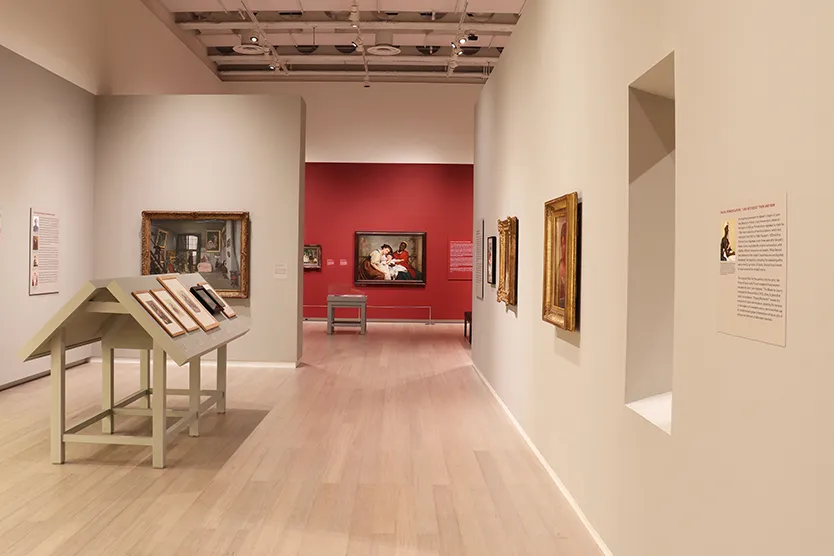 Installation view of the exhibition “Posing Modernity: The Black Model from Manet and Matisse to Today” on view at the Wallach Art Gallery, Columbia University October 24, 2018  – February 10, 2019. Photograph by Eddie José Bartolomei. Courtesy the Wallach Art Gallery