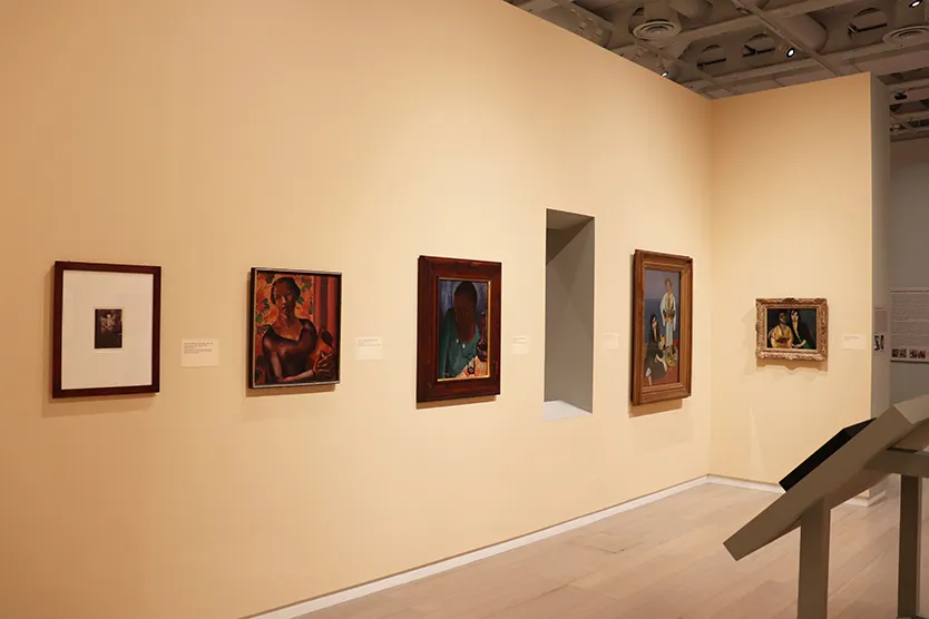 Installation view of the exhibition “Posing Modernity: The Black Model from Manet and Matisse to Today” on view at the Wallach Art Gallery, Columbia University October 24, 2018  – February 10, 2019. Photograph by Eddie José Bartolomei. Courtesy the Wallach Art Gallery