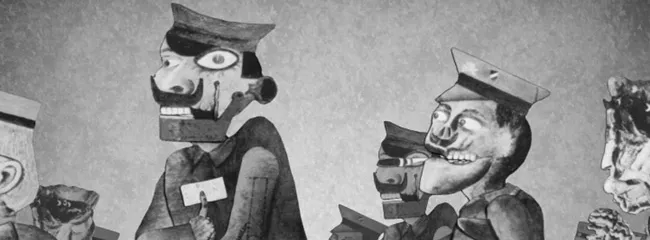 Yael Bartana. Entartete Kunst Lebt (Degenerate Art Lives), 2010 (Film still). 16mm film; stop-motion animation with sound; 5 min. Courtesy the artist and Annet Gelink Gallery, Amsterdam.