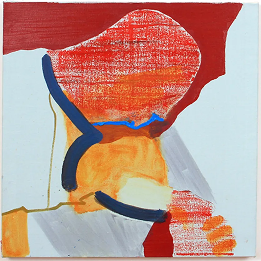 Gina Malek. Aging in Place, 2015. Oil and acrylic on canvas, 24 x 24 in. Courtesy the artist.